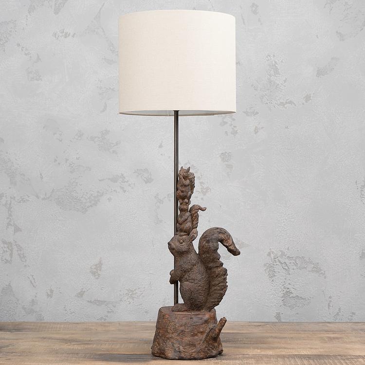 Настольная лампа Белки-акробаты Lamp Acrobat Squirrels With Shade