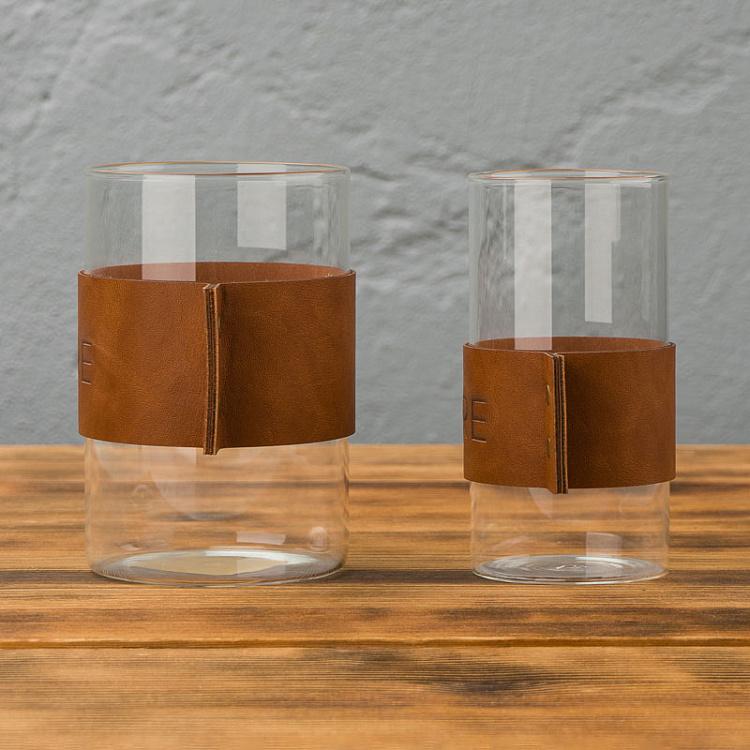 Набор из 2 цилиндрических мини-ваз-солифлоров Set Of 2 Cylindrical Glass Soliflores