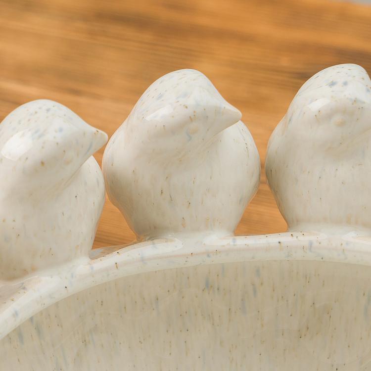 Белая пиала Птицы Birds Bowl White