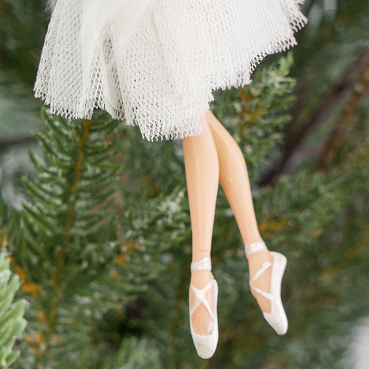 Набор из трёх ёлочных игрушек Балерины из Лебединого озера Set Of 3 Tulle Swan Lake Ballerinas White 19 cm