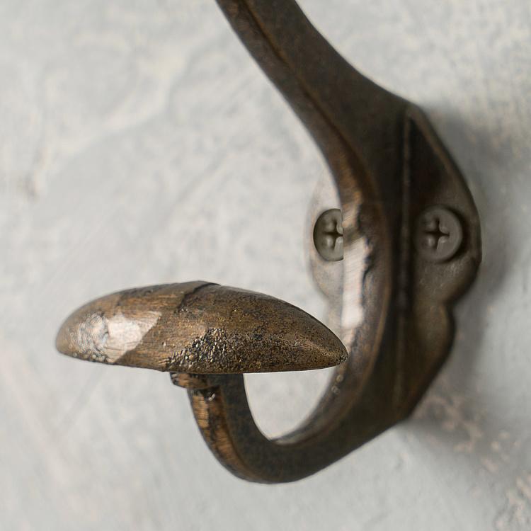 Двухрожковый высокий крючок Ар-Нуво Art Nouveau Tower Hook Antique