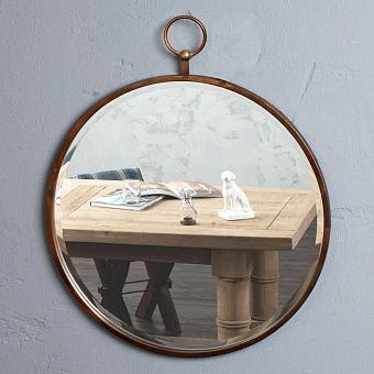 Fob Round Mirror Copper Patina