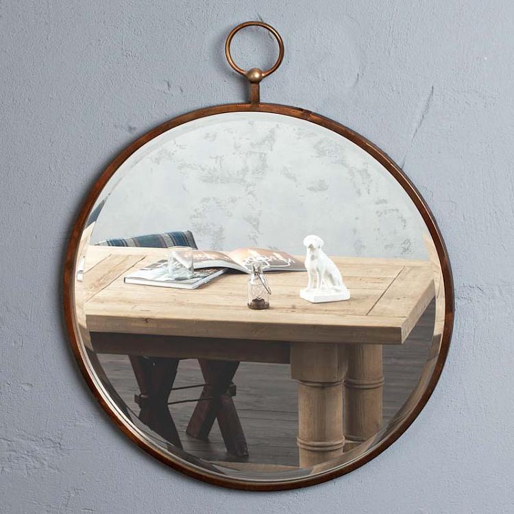 Круглое зеркало Фоб Fob Round Mirror Copper Patina