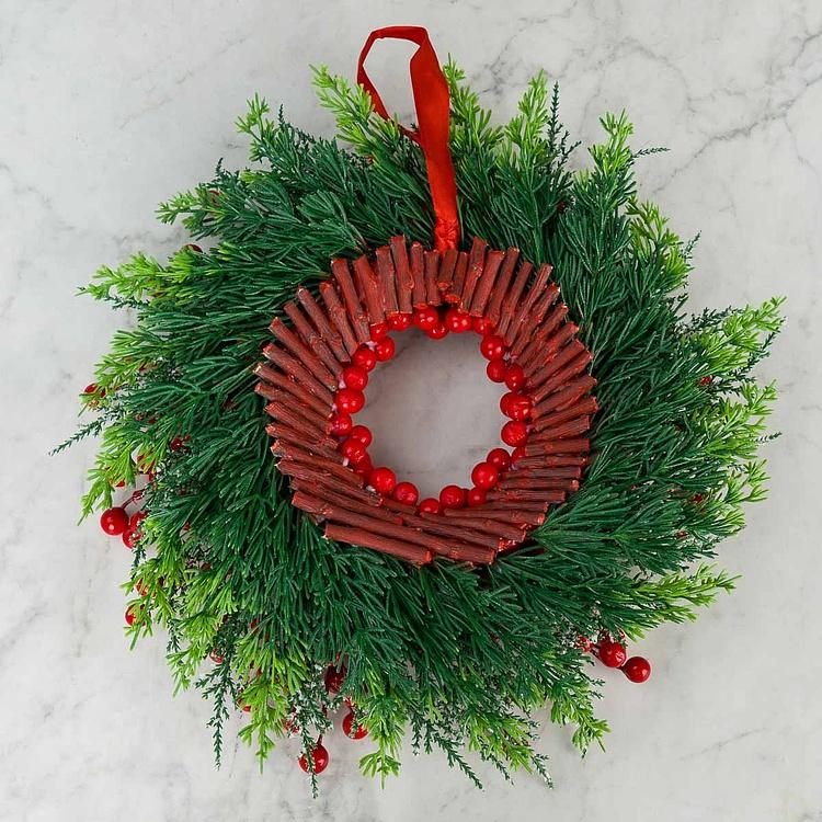 Новогодний венок с ягодами Wreath With Berries 38 cm