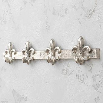 Coat Rack 4 Hooks Fleur De Lis