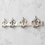 Настенная вешалка Coat Rack 4 Hooks Fleur De Lis