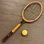 Винтажная теннисная ракетка и мяч Vintage Tennis Racket And Ball 7