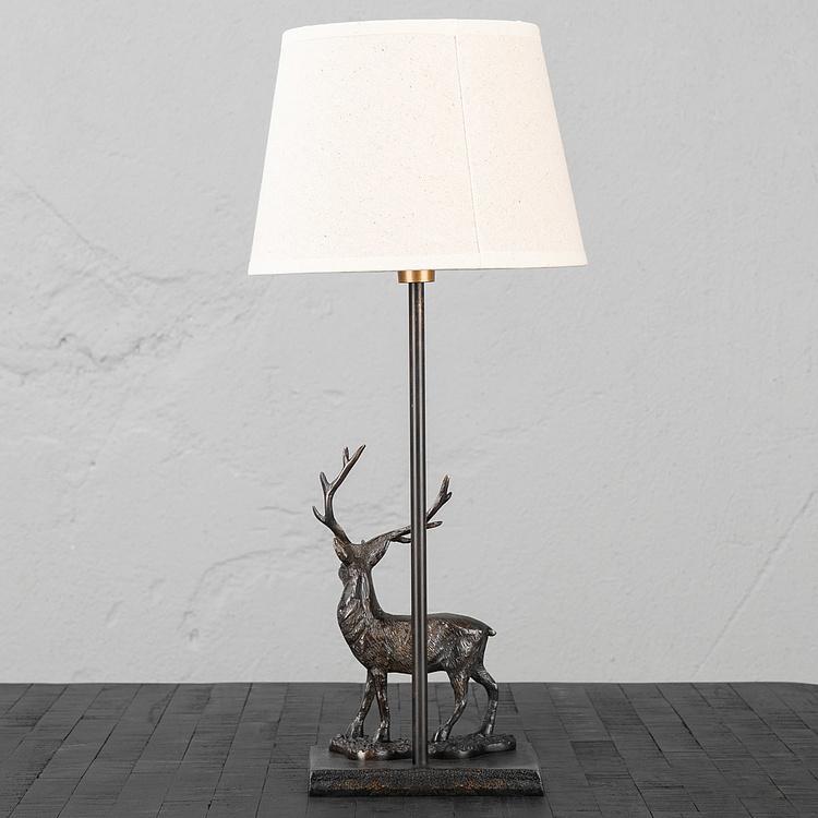 Настольная лампа с абажуром Олень Table Lamp Deer With Shade