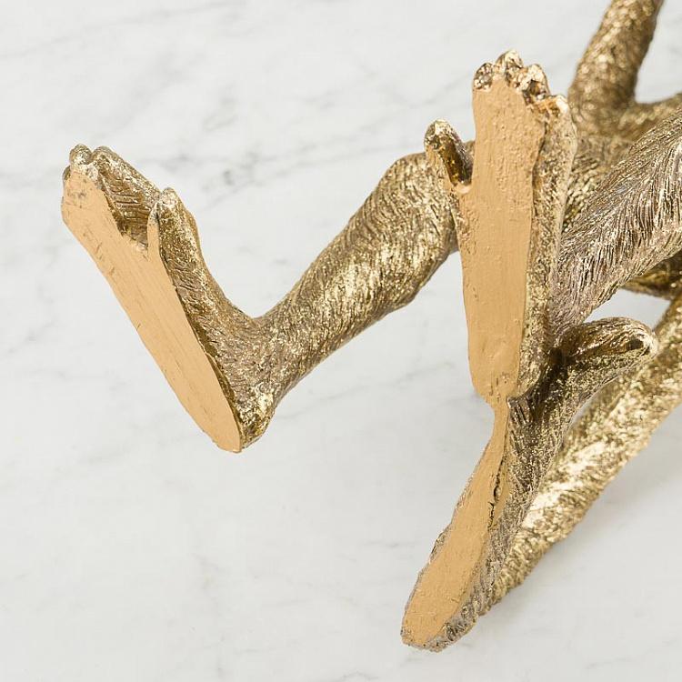 Золотой подсвечник Обезьяна Monkey Candle Holder Gold