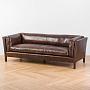 Трёхместный диван Tommy 3 Seater, Red Brown Wood D