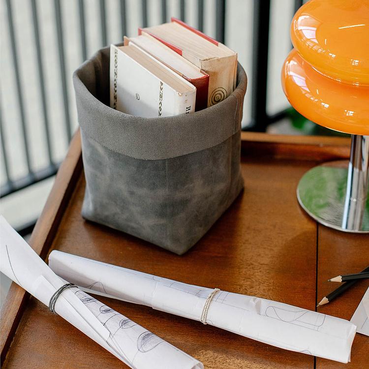 Кожаная корзина для хранения Leather Storage Basket