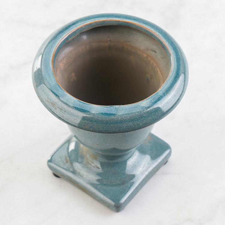 Серо-голубая мини-ваза Медичи, S Medicis Vase Grey Blue Small