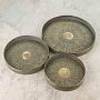 Набор из 3-х подносов Set Of 3 Trays Metal Gold