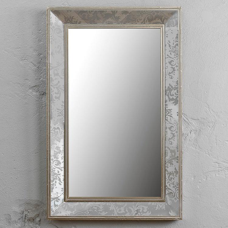 Зеркало с растительным золотистым орнаментом Wall Mirror With Pattern