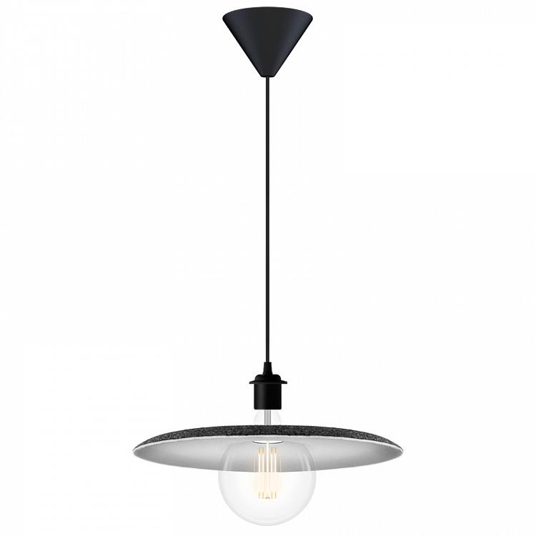 Подвесной светильник Тень на чёрном проводе Shade Felt Hanging Lamp