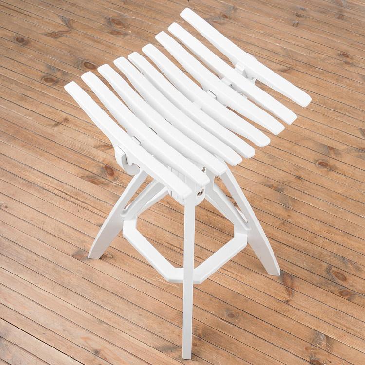Белый низкий барный стул Бык Bull Barstool Low White