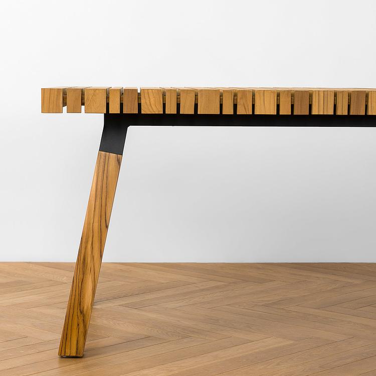 Садовый обеденный стол из тика Блоу Blow Dining Table, Golden Teak