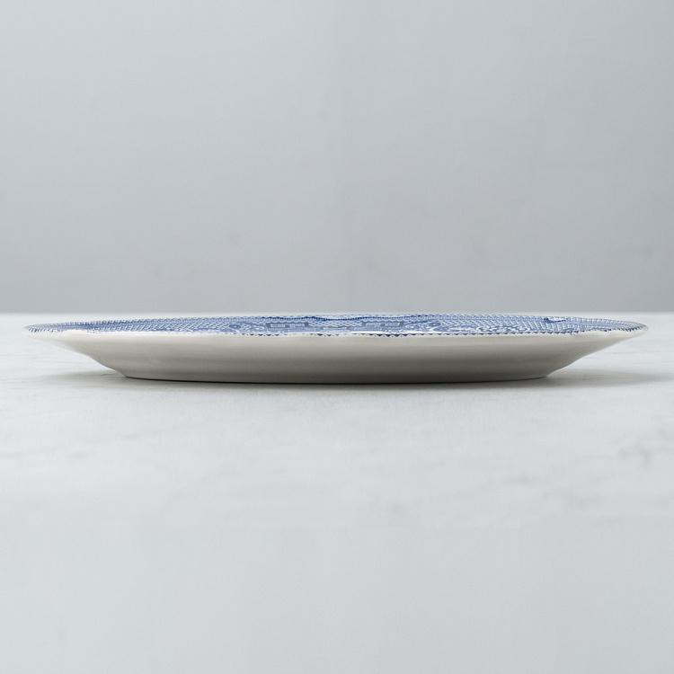Овальное сервировочное блюдо Голубая ива, M Blue Willow Oval Serving Plate Medium