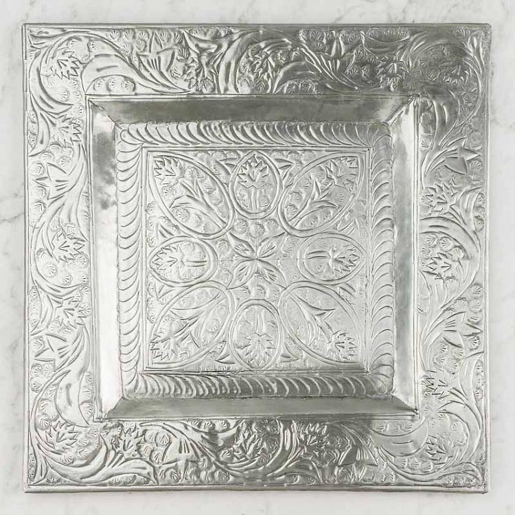 Поднос квадратный серебристый, S Tray Square Silver Small