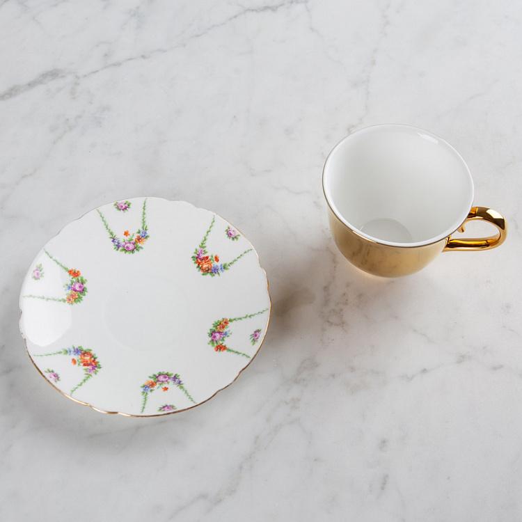 Чайная пара Reflect The Foley China золото Reflect The Foley China Gold