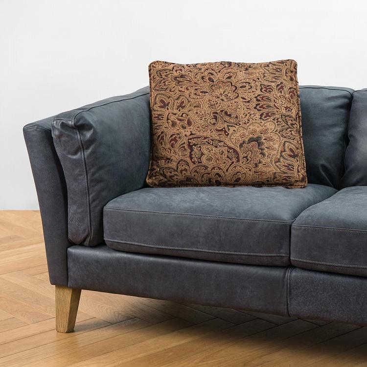 Декоративная подушка из коричневого жаккарда Cushion Burnt Ochre Jacquard