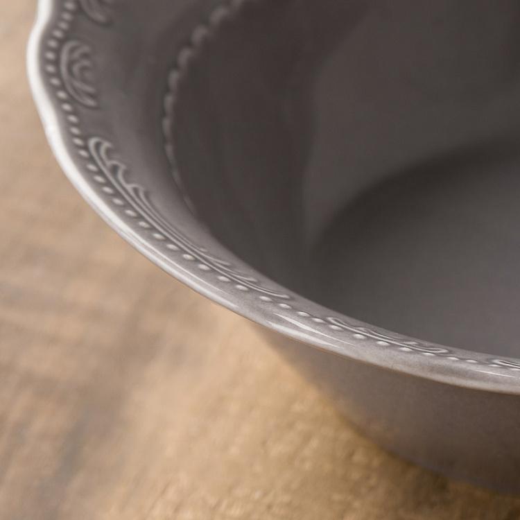 Туманно-серая салатница Старая Вена, S Vecchio Vienna Salad Bowl Small London Smoke