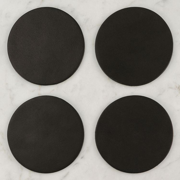 Набор из пяти круглых подставок под стаканы и чайник Нуар Олд Set Of 5 Round Coasters Noire Old