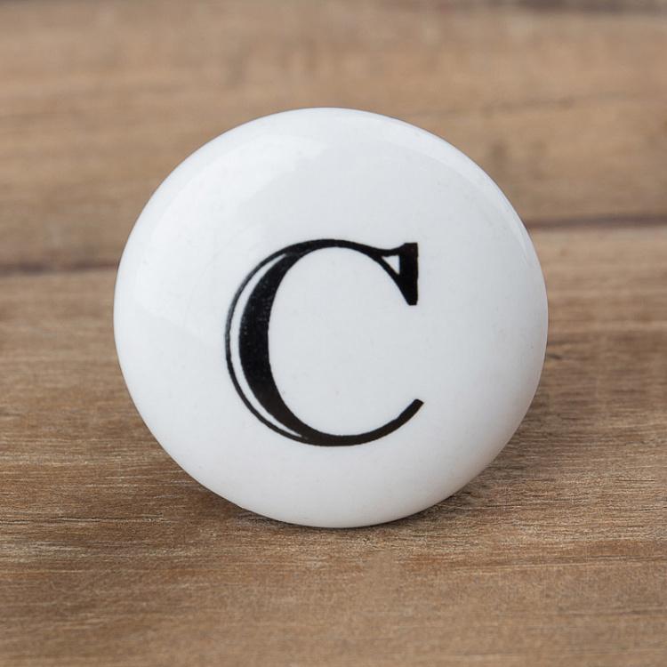 Мебельная ручка-кнопка Алфавит C Alphabet Knob C