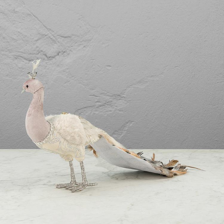 Статуэтка Павлин с золотой короной, L Peacock With Golden Crown Large
