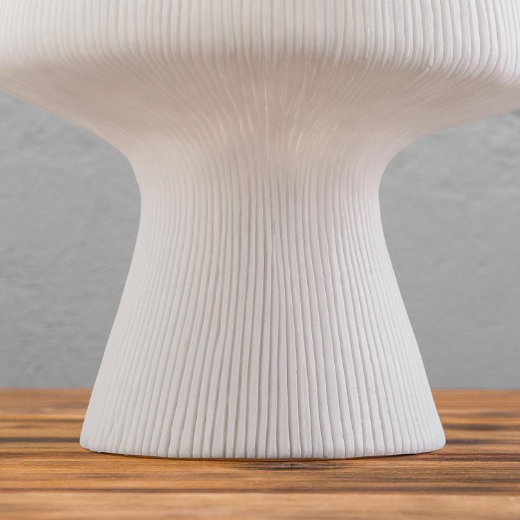 Ребристая настольная лампа с лампочкой внутри Гриб Ribbed Mushroom Lamp Large