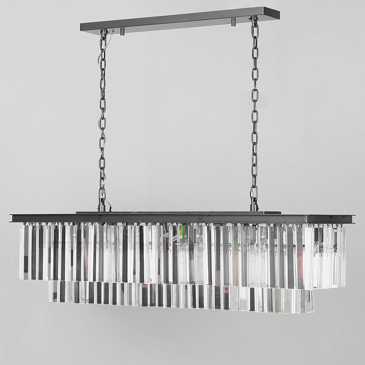 Прямоугольная люстра Одеон, M Odeon Rectangular Chandelier Medium