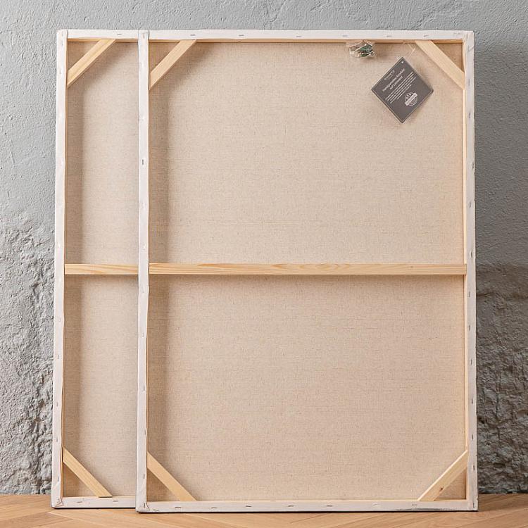 Картина диптих Голубые рыбы, акрил, холст Set Of 2 Canvas Acrylic Painting Blue Fish