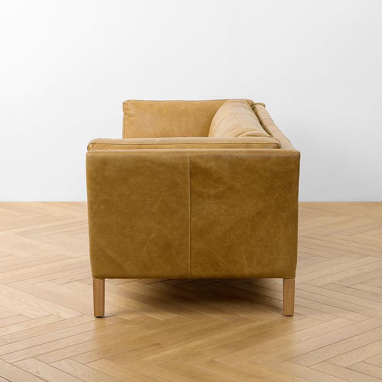 Трёхместный диван Линкольн, ножки белёный дуб Lincoln 3 Seater, Bleached Oak PF