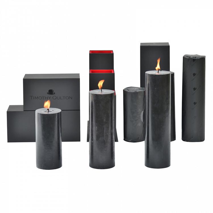 Аромасвеча ручной работы с запахом кожи в коробке, S Pillar Candle With Box Leather Scent Small