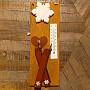 Настенный термометр Wooden Thermometer With Ski And Snowflakes 24 cm discount8