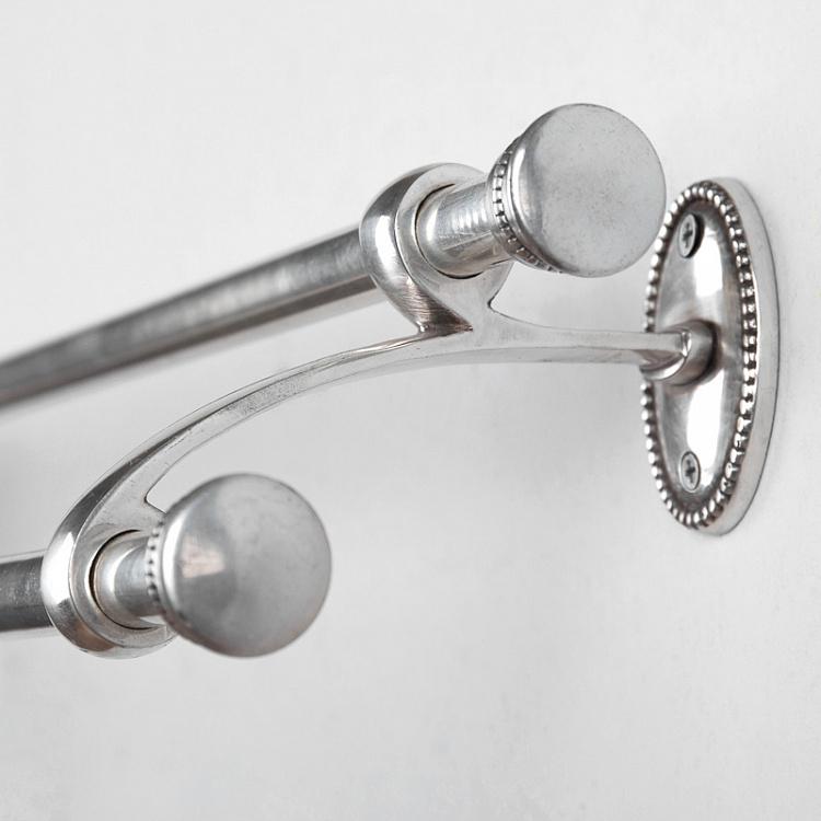 Двухместная вешалка для полотенец цвета состаренного серебра Beads Double Towel Rail Antique Silver