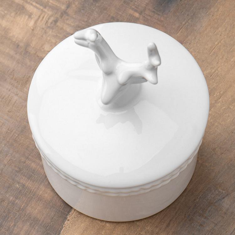 Ёмкость для хранения Олень Deer Pot White