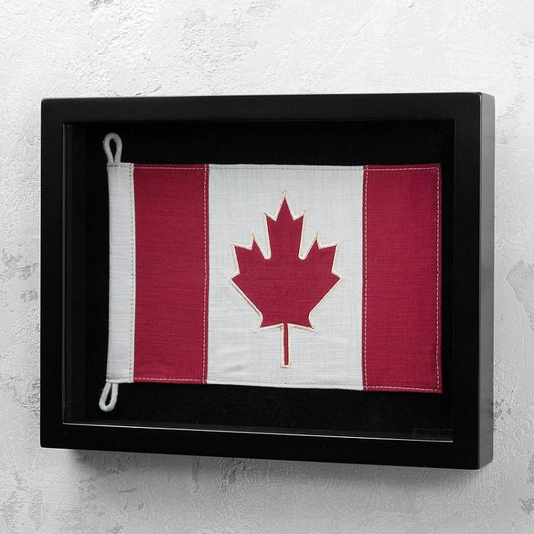Флаг Канады за стеклом в раме, мини Shadow Box Flag Canada Mini