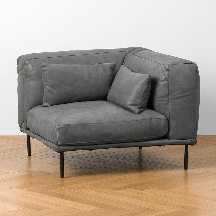 Угловой модульный кожаный диван Студио Studio Group Leather