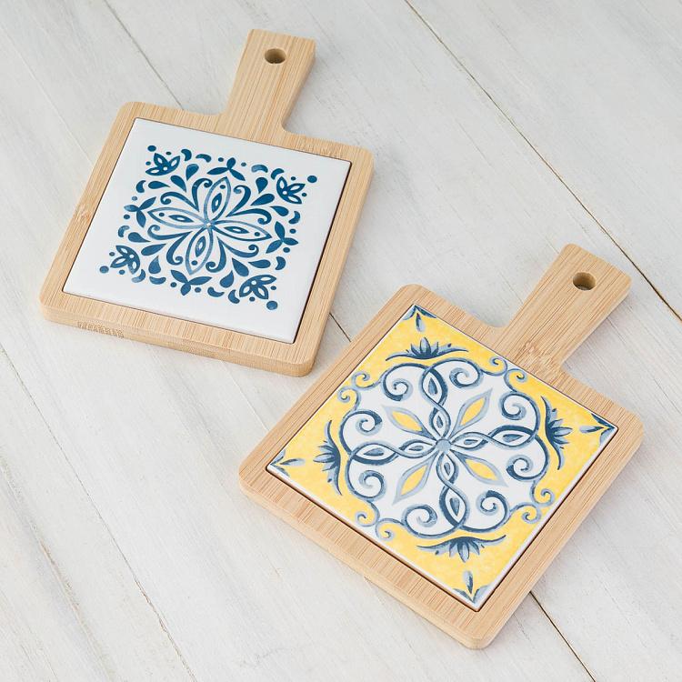 Набор из двух сервировочных досок Солнечные закуски, S Set Of 2 Serving Boards Small Tapas Soleil