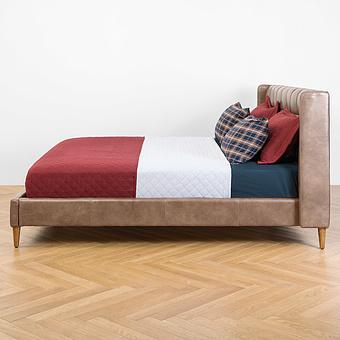 Двуспальная кровать Andorra Double Bed RM натуральная кожа Sand Master