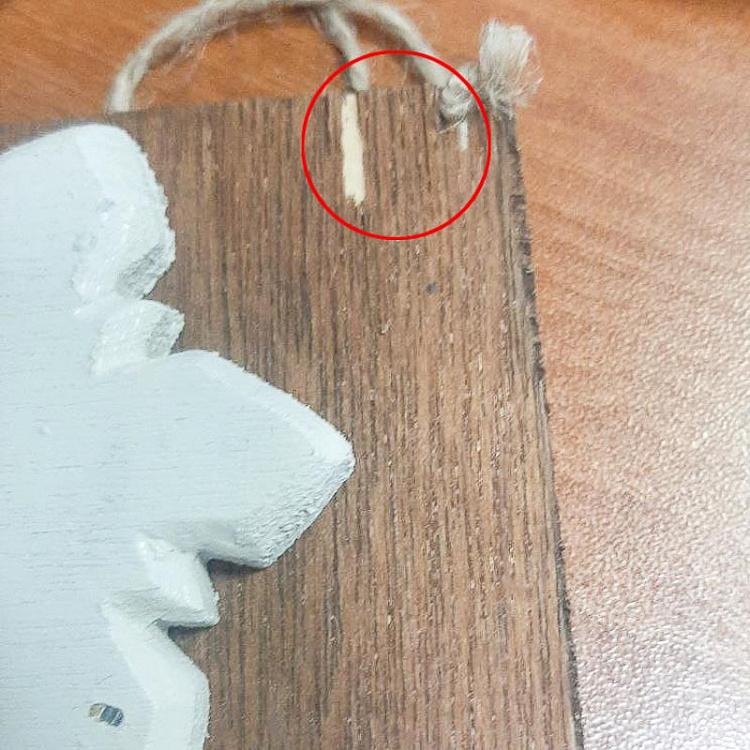 Настенный деревянный термометр с лыжами и снежинками дисконт3 Wooden Thermometer With Ski And Snowflakes 24 cm discount3