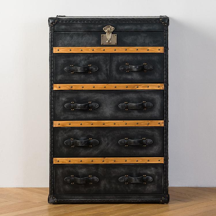 Комод-сундук Трансатлантик, светлое дерево,  H Transatlantic Chest High, Light Wood D