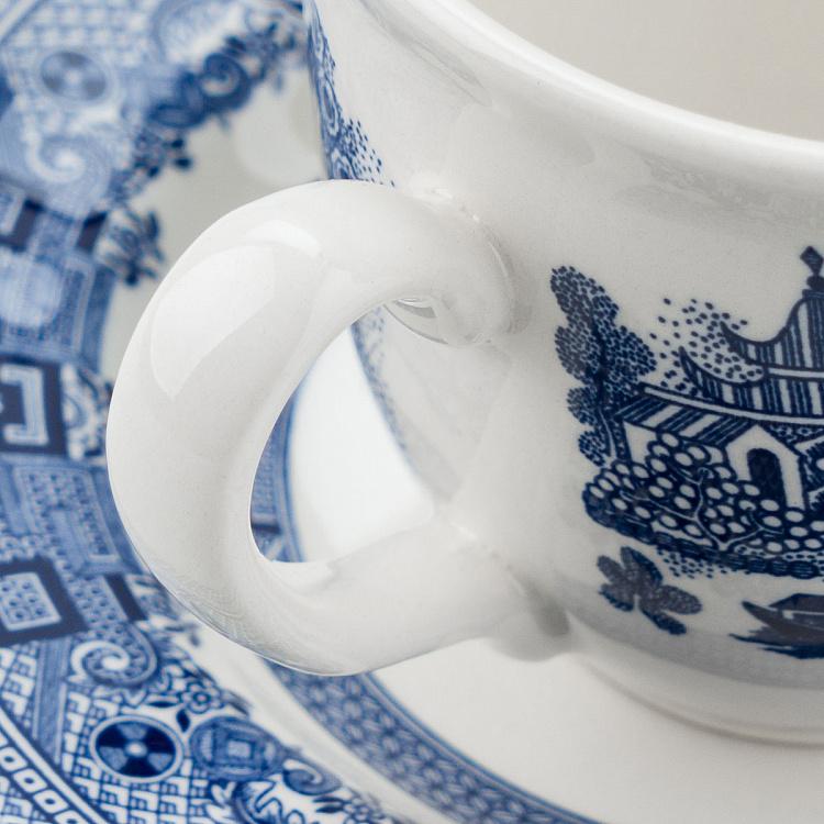 Чайная пара Голубая ива Blue Willow Tea Cup And Saucer