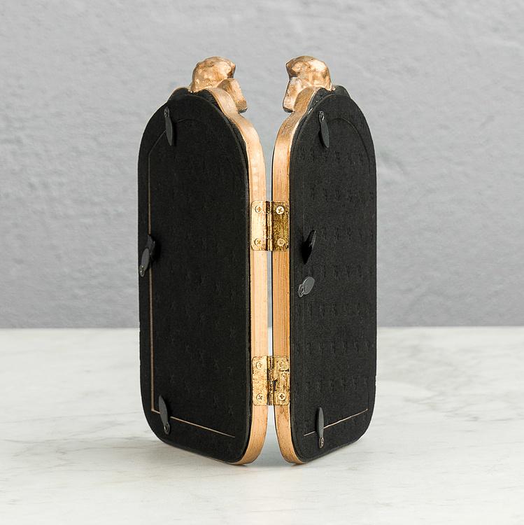 Двойная рамка для фото Золотистые ангелы Black And Gold Angles Double Photo Frame