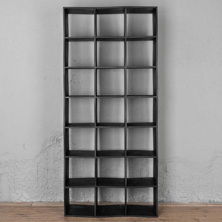 Чёрный стеллаж из дерева манго Бриз Brise Black Bookcase