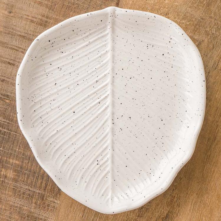 Широкое сервировочное блюдо-лист Зельда, S Zelda Plate Leaf Wide Small