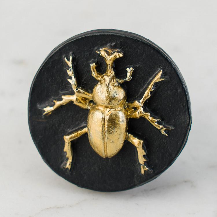 Набор из двух мебельных ручек Золотистые жуки Set Of 2 Insects Knobs