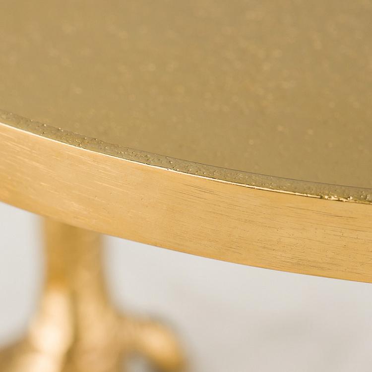 Круглый золотой поднос-тортовница на утиных ножках Duck Feet Tray Gold