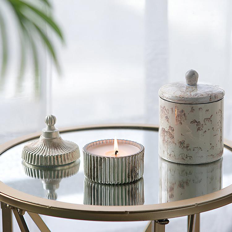 Соевая аромасвеча в стакане из ртутного стекла Эрл Грей Mercury Finish Soy Wax Candle Earl Grey